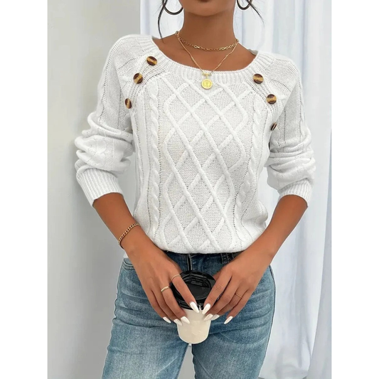 Pull en Maille Boutonné pour Femme