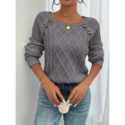 Pull en Maille Boutonné pour Femme
