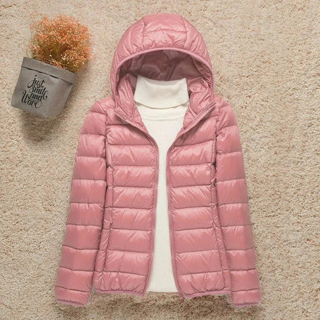 Imperméable à Capuche Matelassé pour Femme