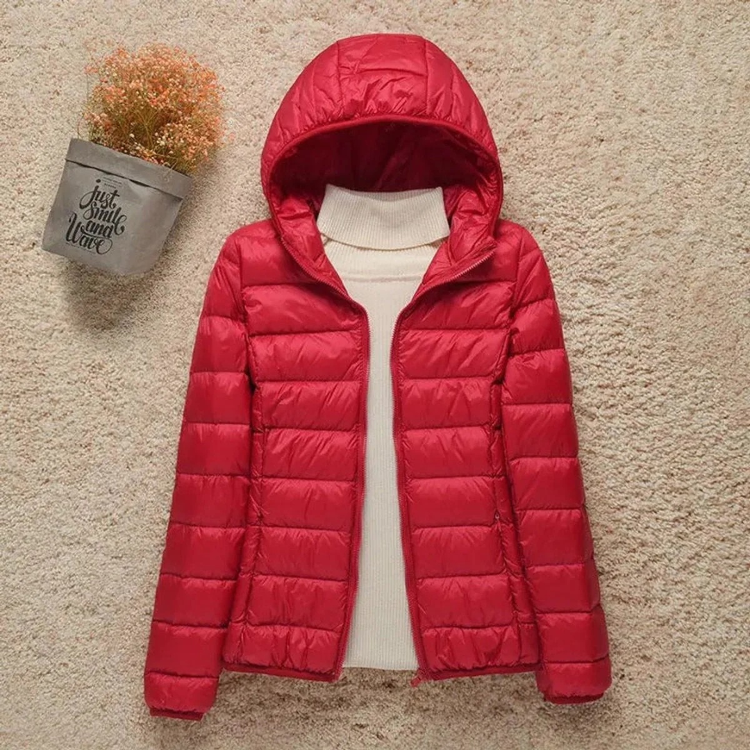 Imperméable à Capuche Matelassé pour Femme