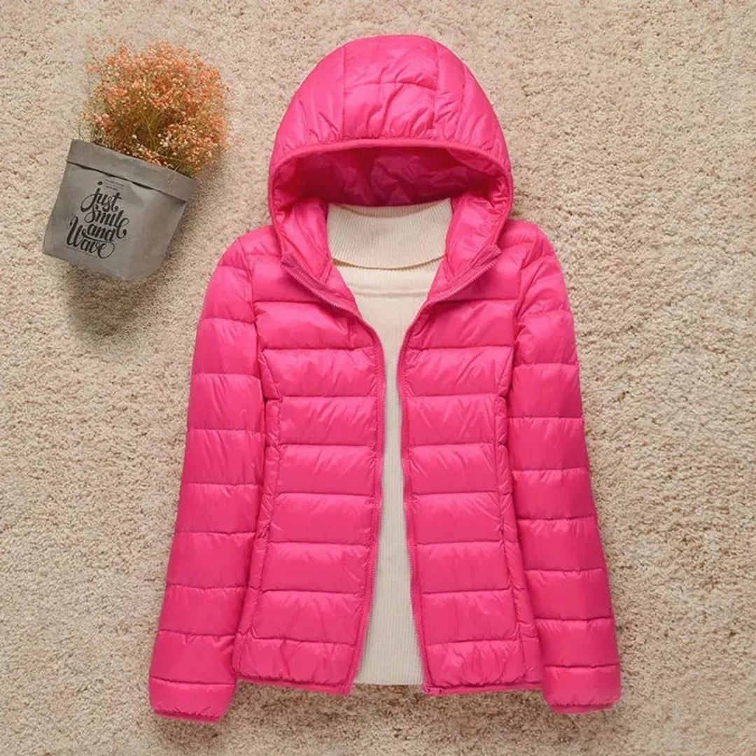 Imperméable à Capuche Matelassé pour Femme