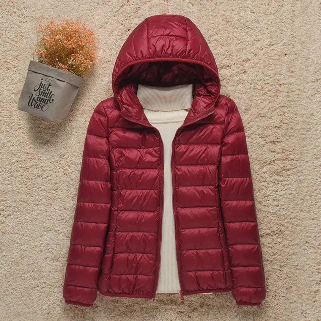 Imperméable à Capuche Matelassé pour Femme