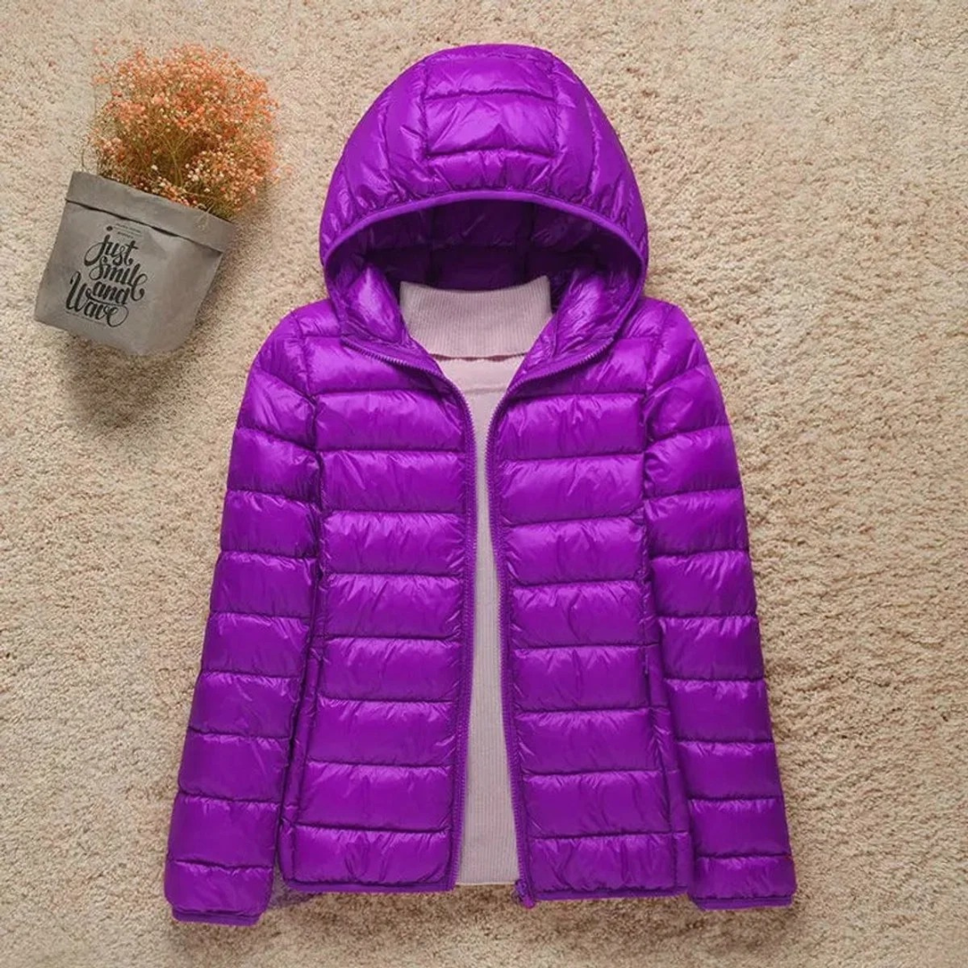 Imperméable à Capuche Matelassé pour Femme
