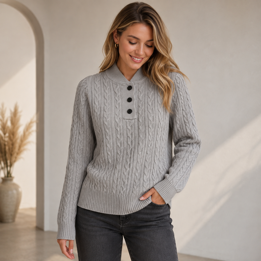 Pull en Maille à Col Roulé pour Femme