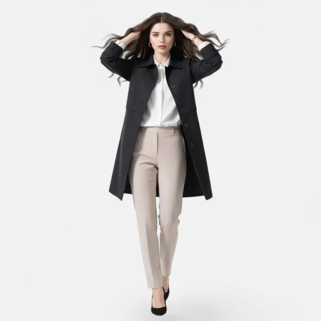Trench-Coat Mi-Long pour Femme