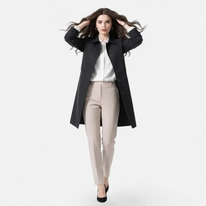 Trench-Coat Mi-Long pour Femme