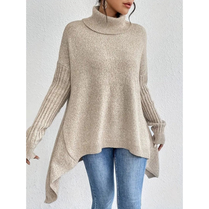 Pull à Col Roulé Long pour Femme