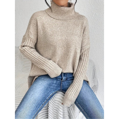 Pull à Col Roulé Long pour Femme