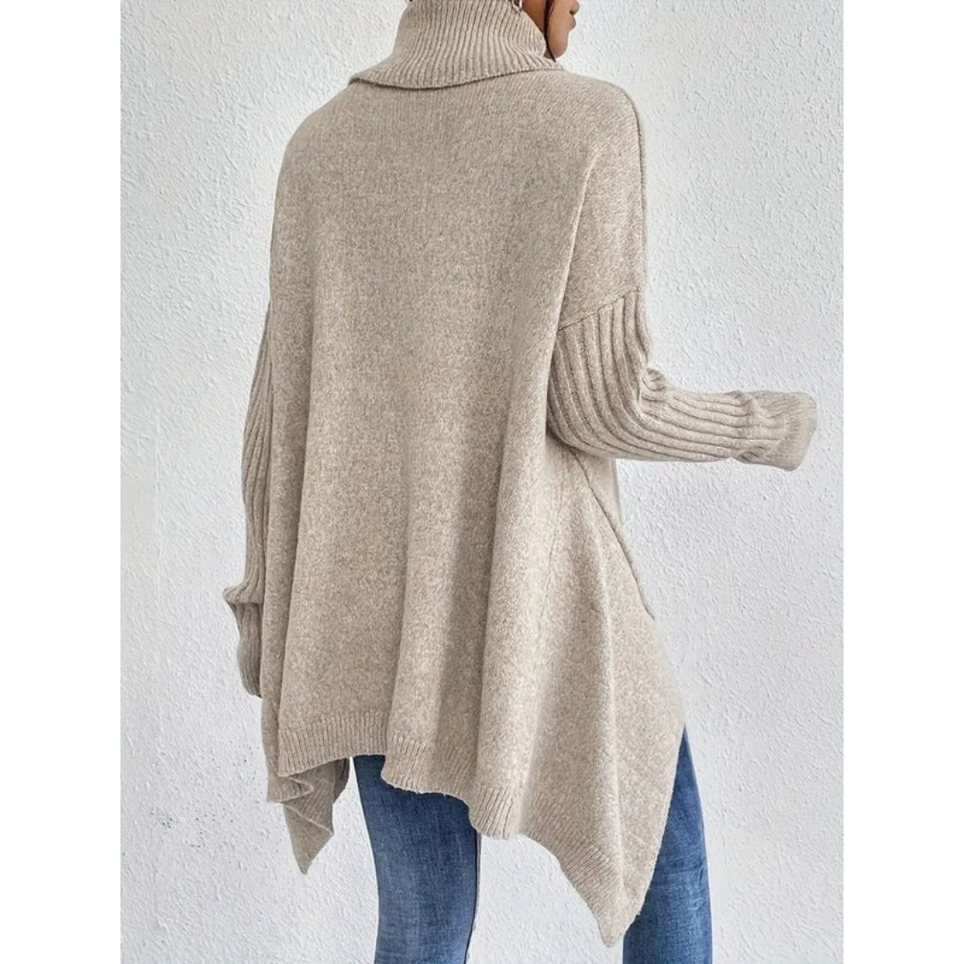Pull à Col Roulé Long pour Femme
