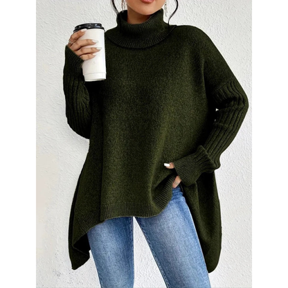Pull à Col Roulé Long pour Femme
