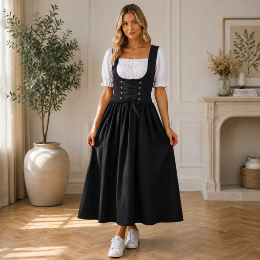 Robe Traditionnelle en Noir pour Femme