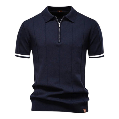Polo en Maille à Col Zippé pour Homme