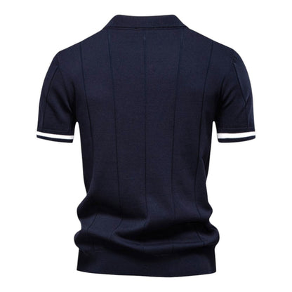 Polo en Maille à Col Zippé pour Homme