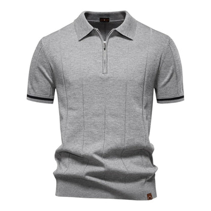 Polo en Maille à Col Zippé pour Homme