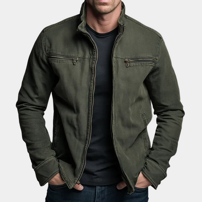 Veste Style Militaire à Poches Poitrine pour Homme