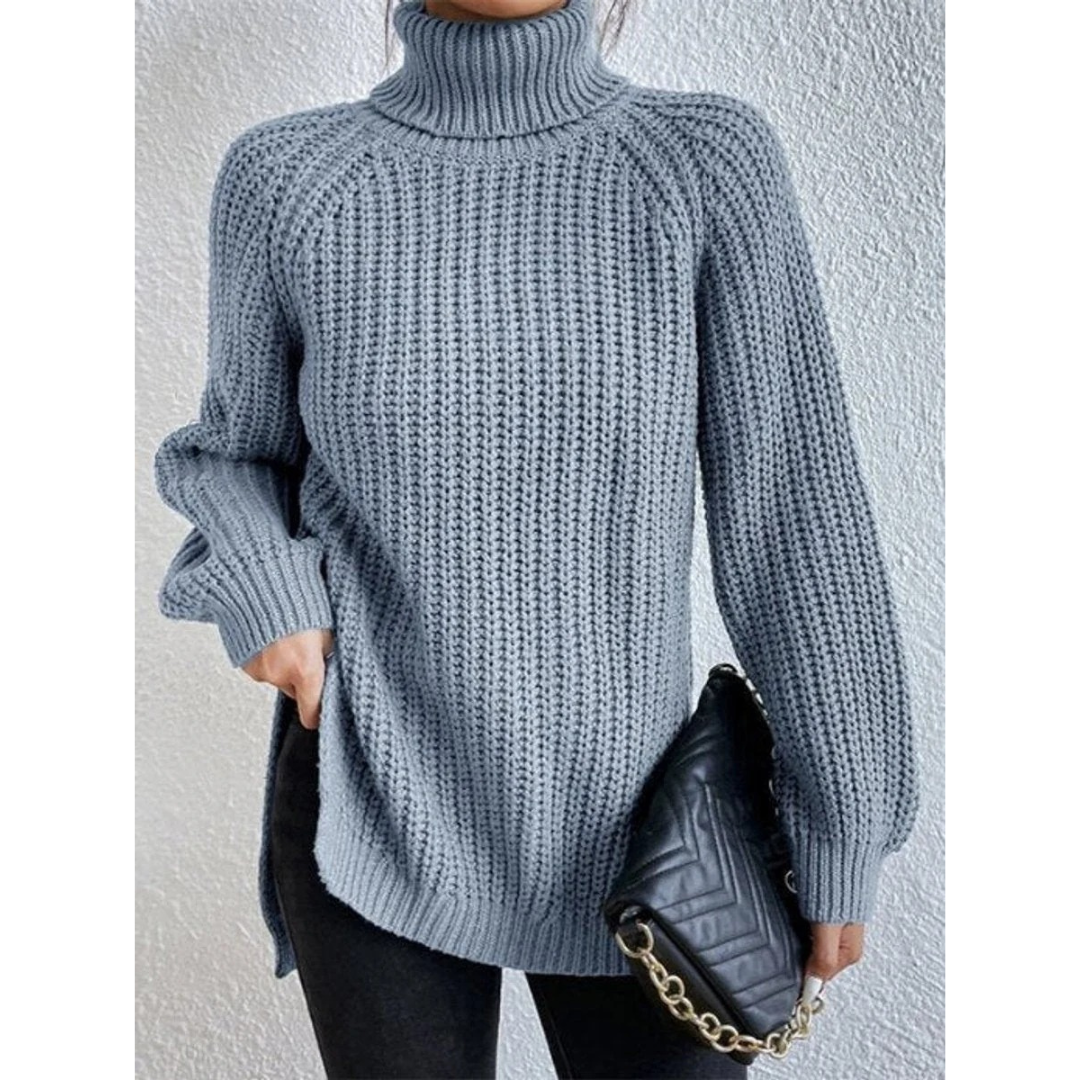 Pull à Col Roulé Coupe Oversize pour Femme