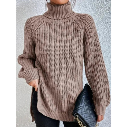 Pull à Col Roulé Coupe Oversize pour Femme