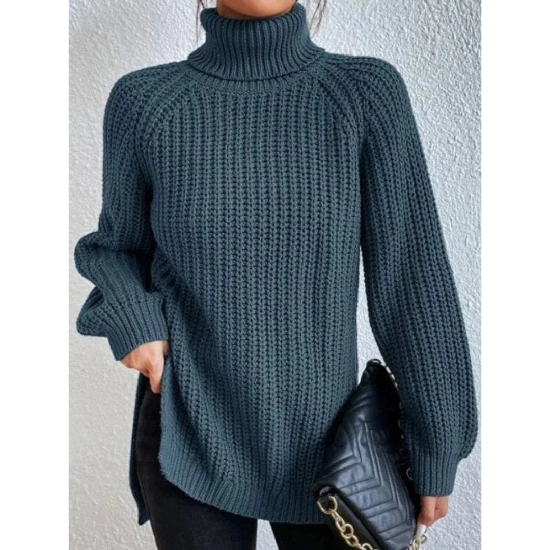 Pull à Col Roulé Coupe Oversize pour Femme