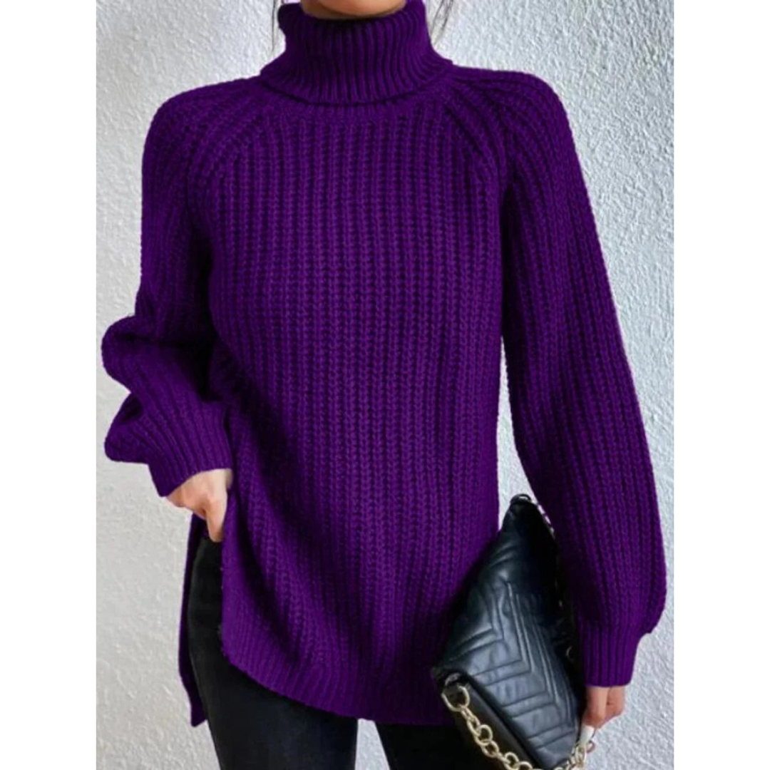 Pull à Col Roulé Coupe Oversize pour Femme
