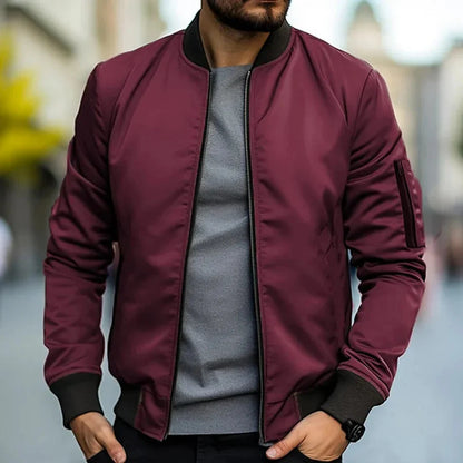 Blouson Aviateur à Bords Côtelés pour Homme