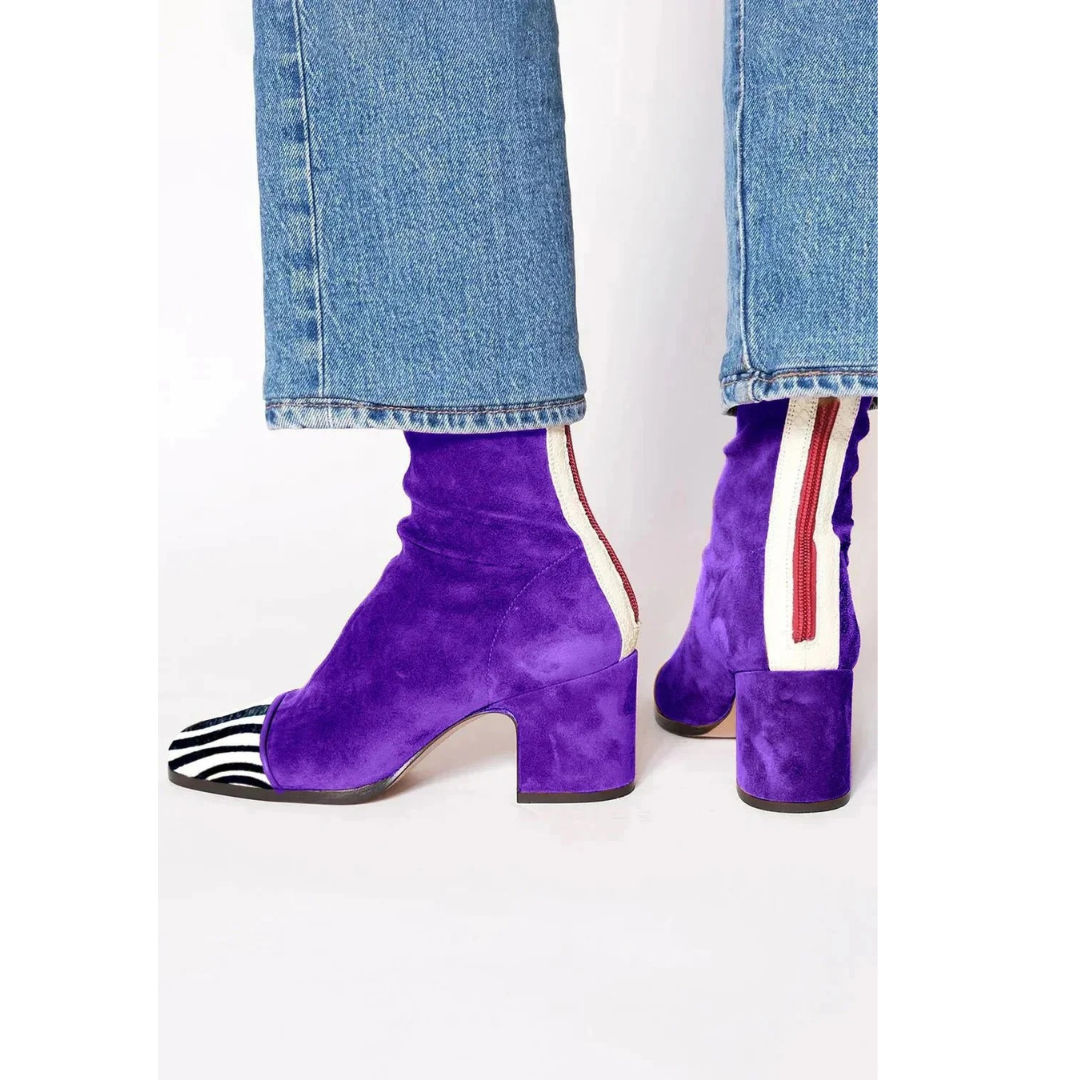Bottines en Daim Synthétique pour Femme
