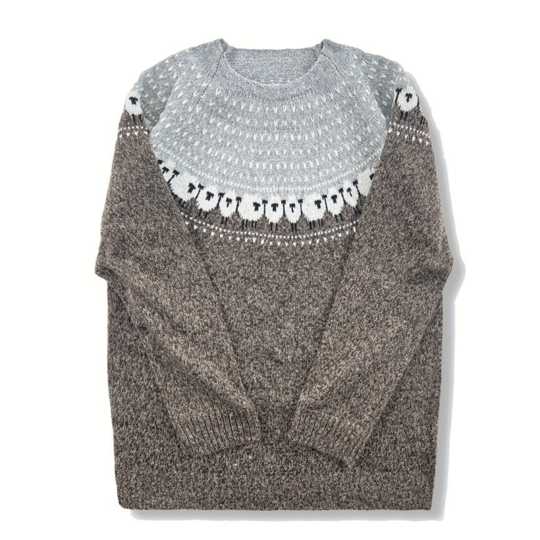 Pull en Maille en Gris pour Femme