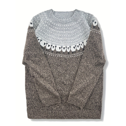 Pull en Maille en Gris pour Femme