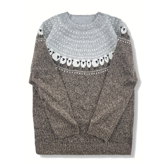 Pull en Maille en Gris pour Femme