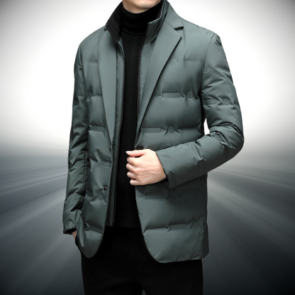 Blazer Matelassé à Col Montant pour Homme