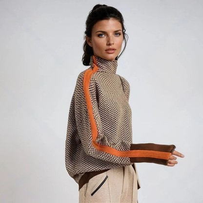 Pull à Col Roulé Coupe Oversize pour Femme