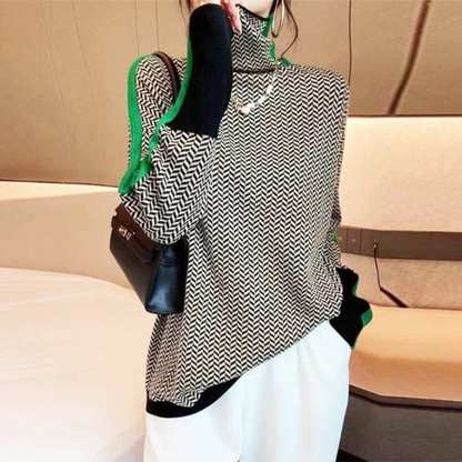 Pull à Col Roulé Coupe Oversize pour Femme