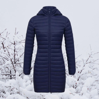 Veste d’Hiver à Capuche à Fermeture Éclair pour Femme