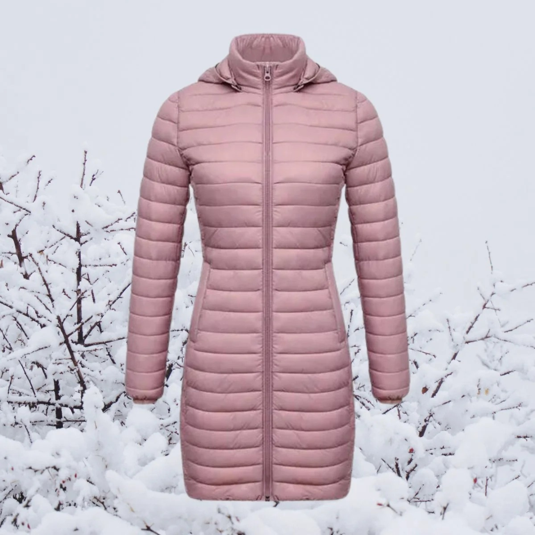 Veste d’Hiver à Capuche à Fermeture Éclair pour Femme