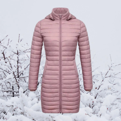 Veste d’Hiver à Capuche à Fermeture Éclair pour Femme