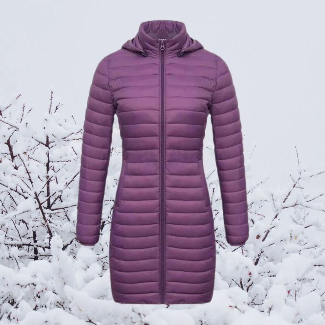 Veste d’Hiver à Capuche à Fermeture Éclair pour Femme