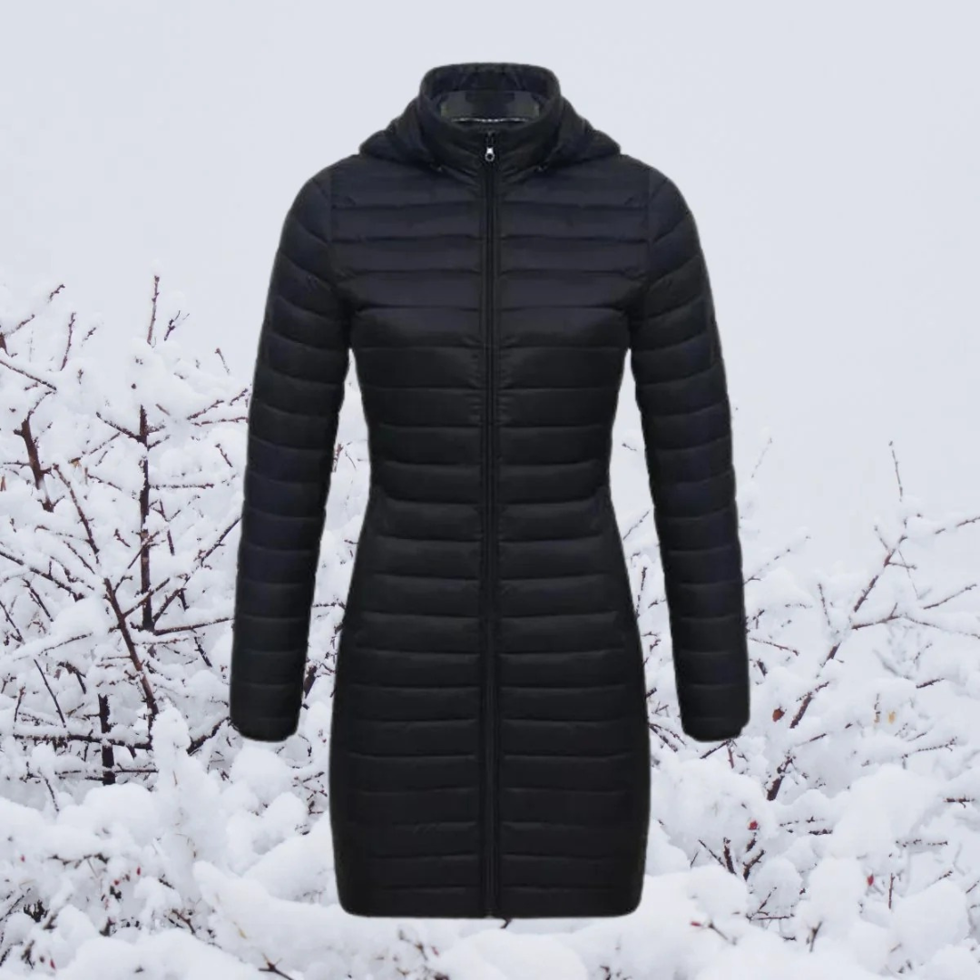 Veste d’Hiver à Capuche à Fermeture Éclair pour Femme