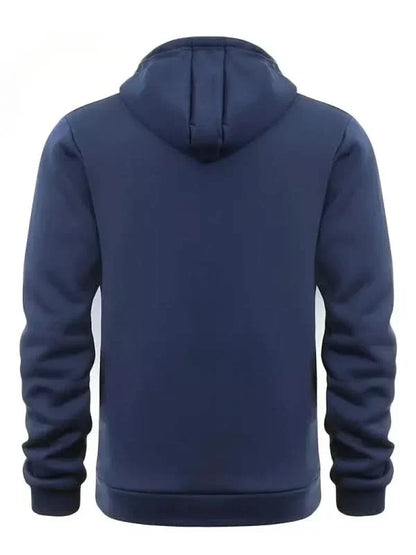 Sweat à Capuche Demi-Zip à Poche Kangourou pour Homme