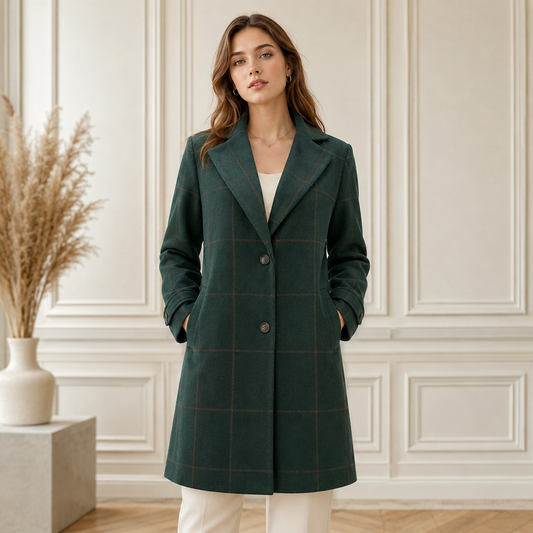 Veste d’Hiver à Carreaux pour Femme