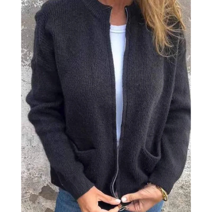 Cardigan à Fermeture Éclair pour Femme