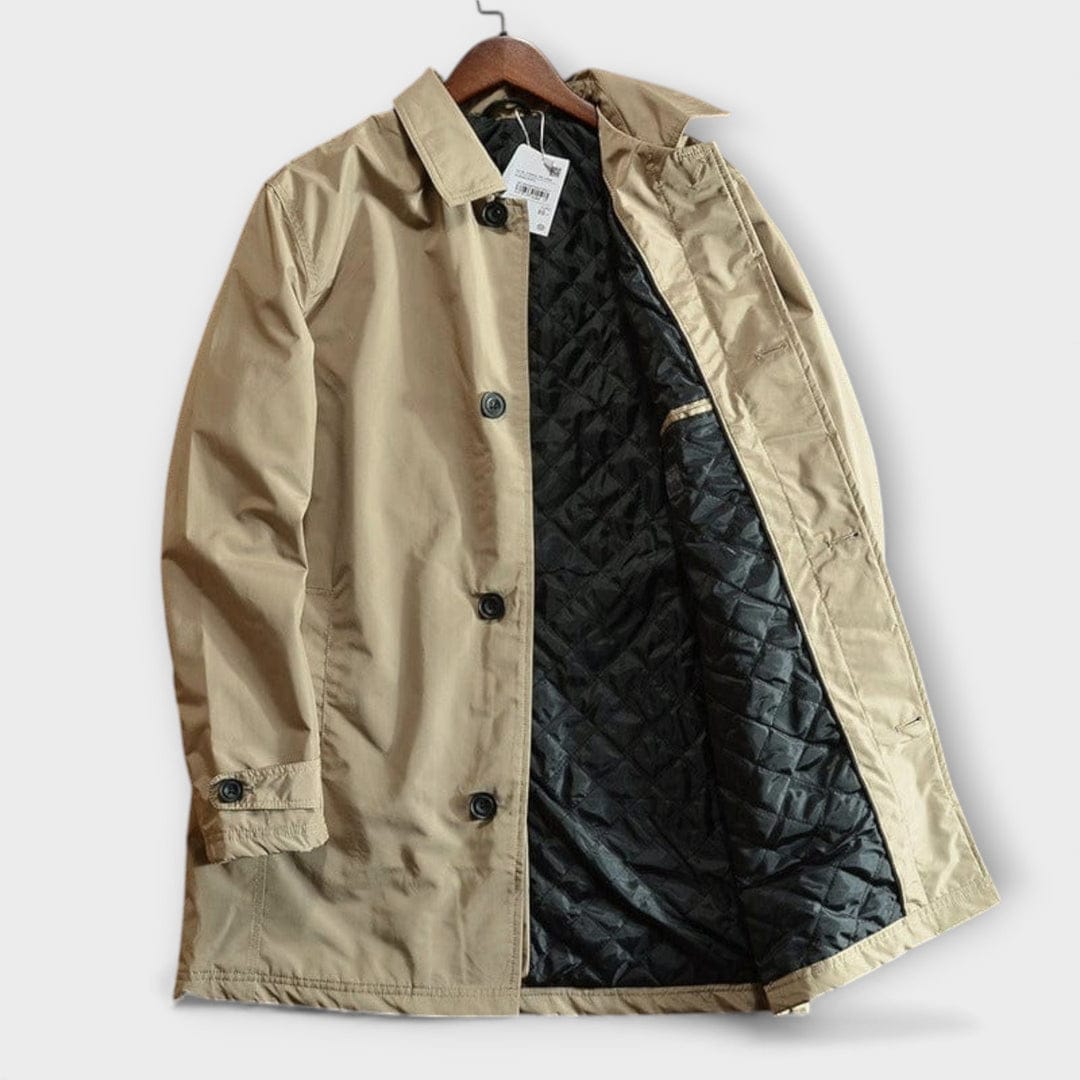 Manteau Court Coupe-Vent à Col Cran pour Homme