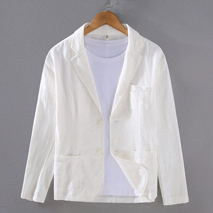 Blazer Déstructuré en Lin Mélangé pour Homme