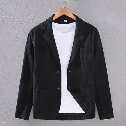 Blazer Déstructuré en Lin Mélangé pour Homme