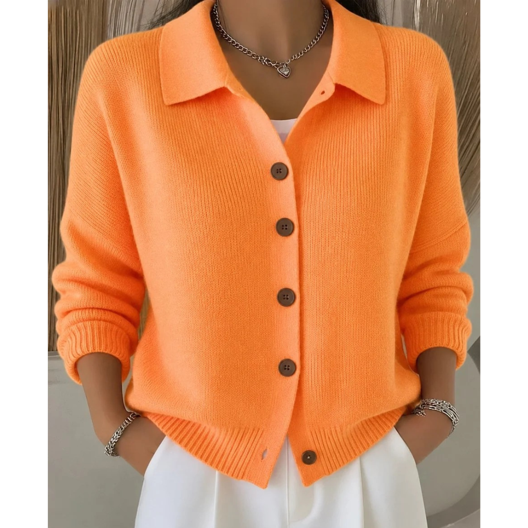 Cardigan à Col Chemise pour Femme