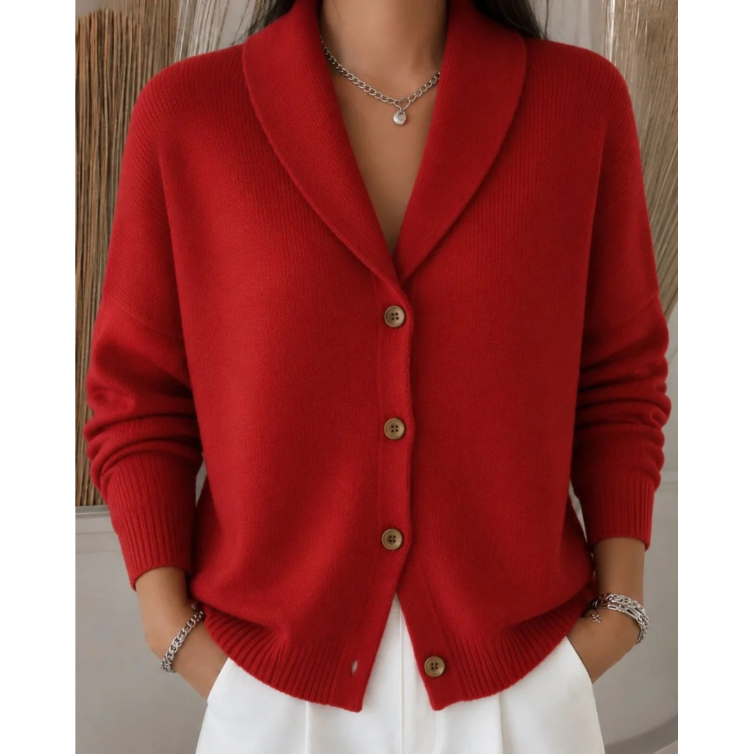 Cardigan à Col Chemise pour Femme
