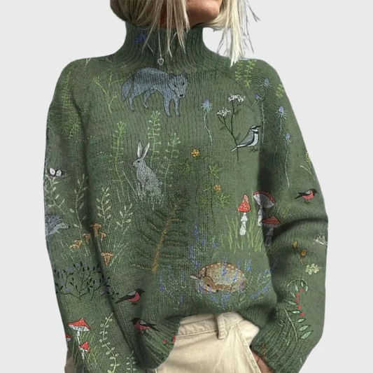 Pull en Maille à Col Roulé pour Femme