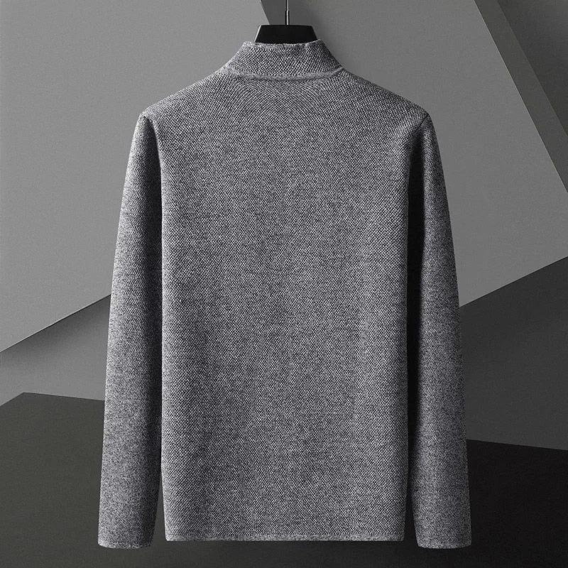 Cardigan Boutonné à Col Montant pour Homme