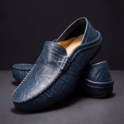 Mocassins Souples Effet Cuir pour Homme
