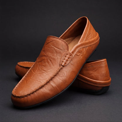 Mocassins Souples Effet Cuir pour Homme