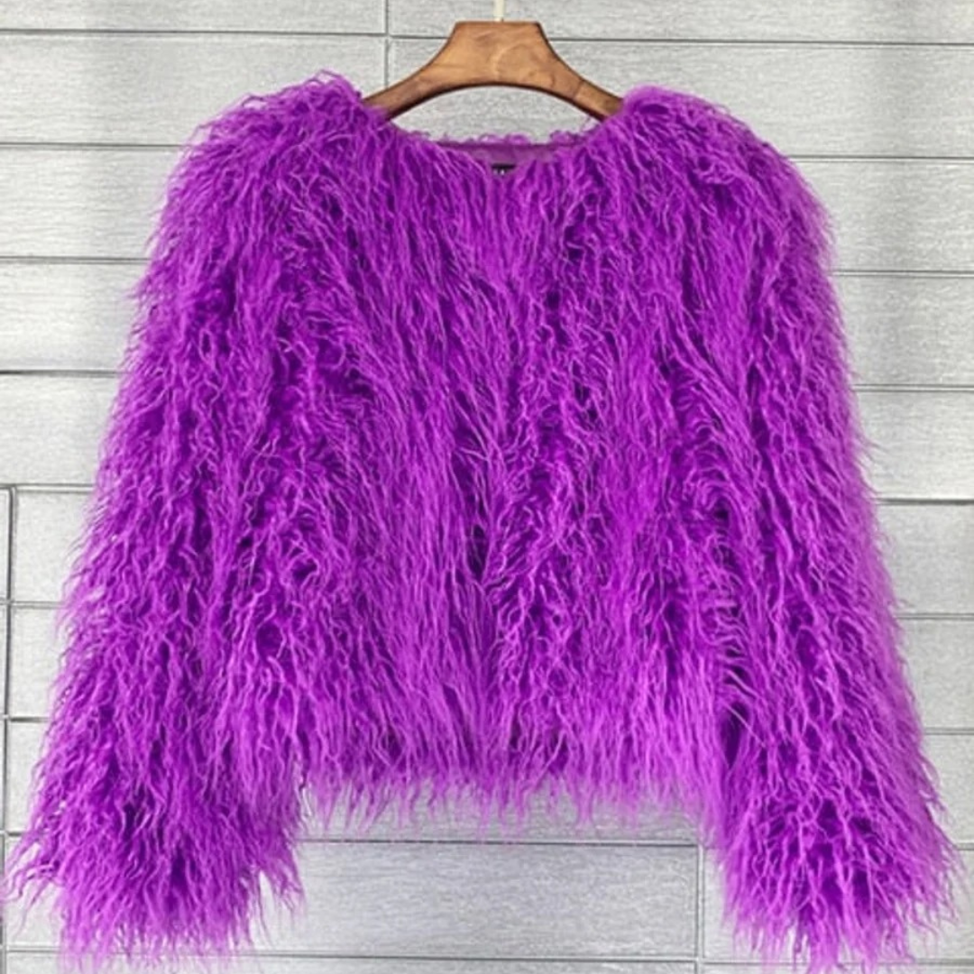 Veste d’Hiver en Fausse Fourrure pour Femme