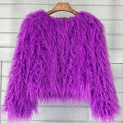 Veste d’Hiver en Fausse Fourrure pour Femme